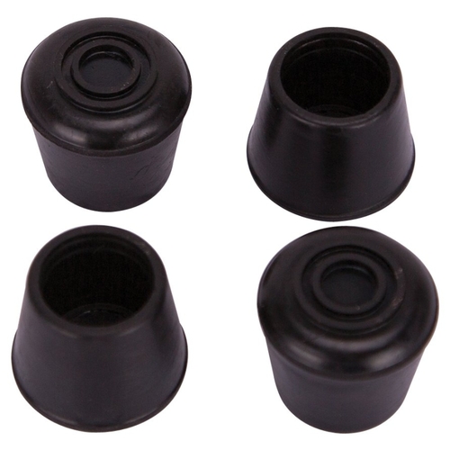 Furniture Leg Tip, Round, Rubber, Black, 3/4 in Dia, 3/4 in H - pack of 80