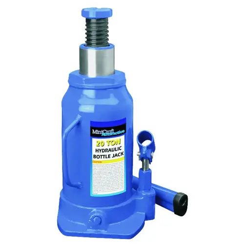 Hydraulic Bottle Jack, 4 ton, 7-5/8 to 14-5/8 in Lift, Steel, Gray