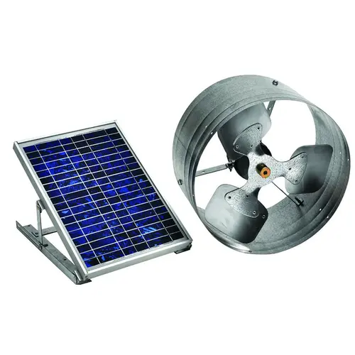 Solar Power Ventilator, 500 cfm Air, Galvanized Steel