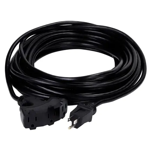 PowerZone OR632730 Extension Cord, 50 ft L, Black