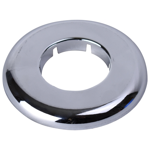 Split Floor and Ceiling Plate, 3 in Dia, Plastic, Chrome, For: 1-1/4 in Iron Pipe