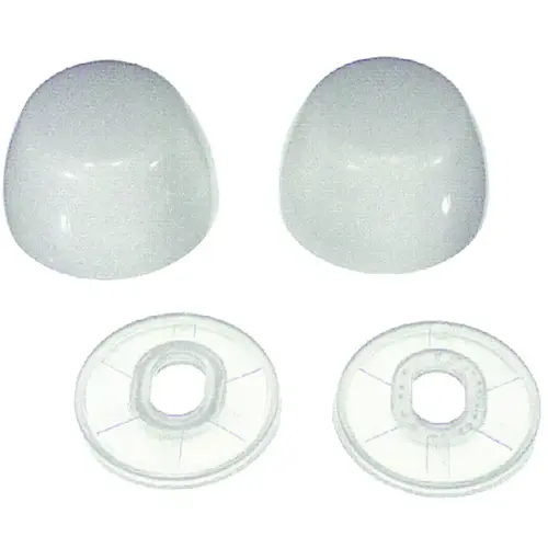 Bolt Cap, Universal, Plastic, White - pack of 2