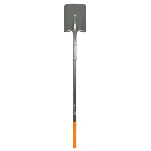 Pro Transfer Shovel, 6.38 in W Blade, Steel Blade, Aluminum Handle, Cushion Grip, Soft Grip Handle