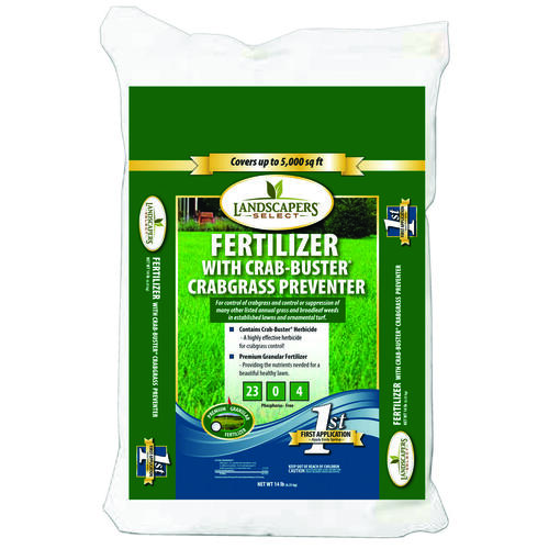Landscapers Select 902726 Crabgrass Killer Fertilizer, Granular, 23-0-4 N-P-K Ratio