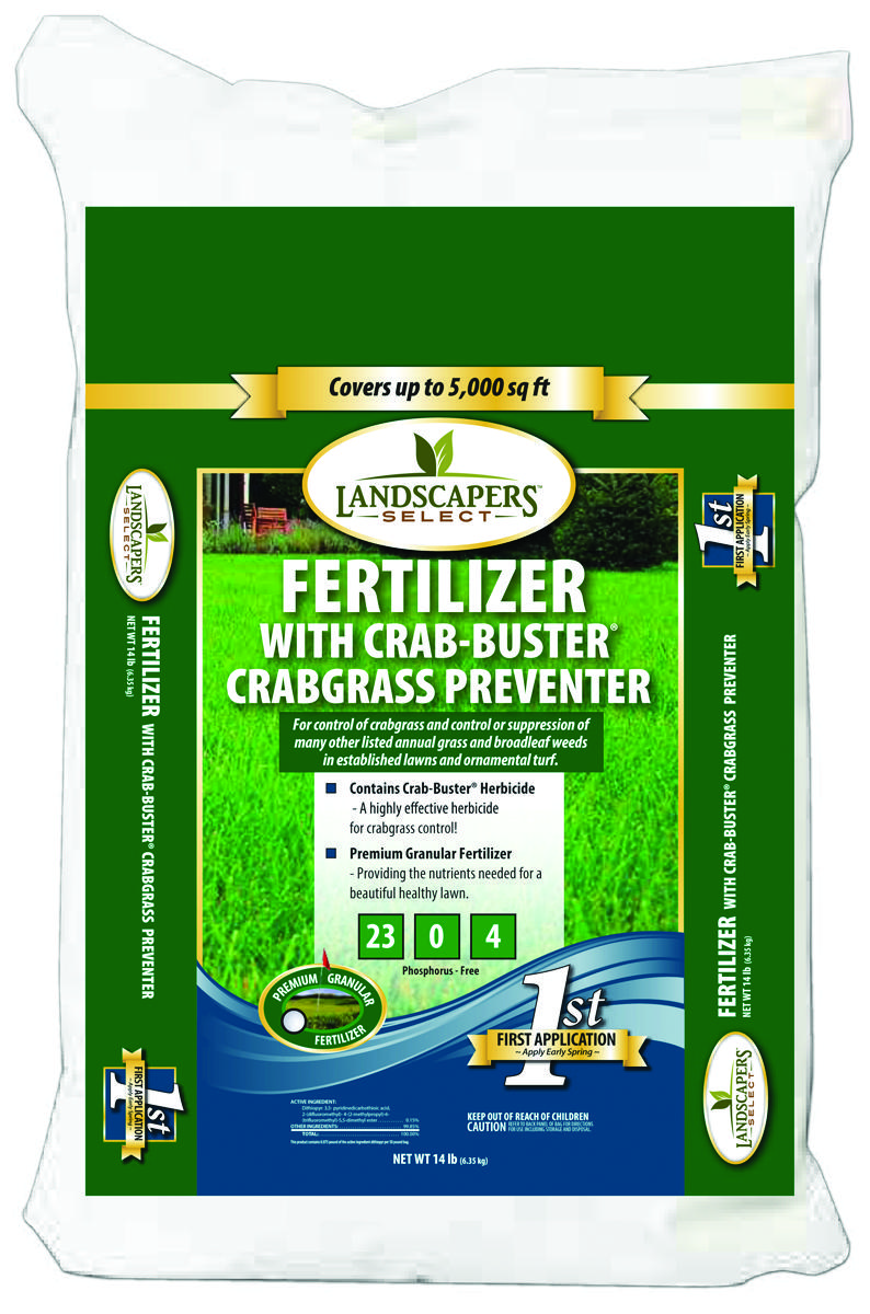 Landscapers Select 902726 Crabgrass Killer Fertilizer, Granular, 23-0-4 N-P-K Ratio