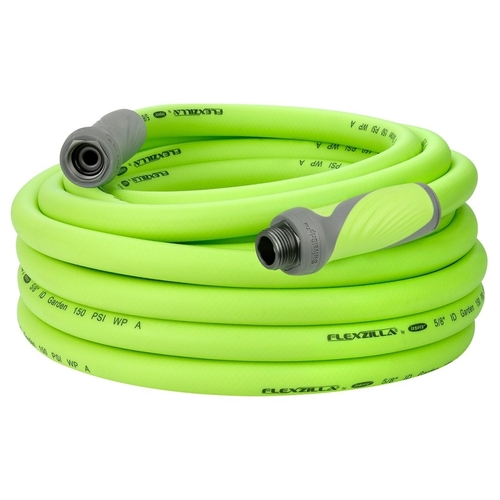 SwivelGrip Garden Hose, 5/8 in, 25 ft L, GHT, Polymer, Green