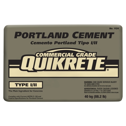 Portland Cement, Gray/Gray Brown, Granular, 40 kg Bag