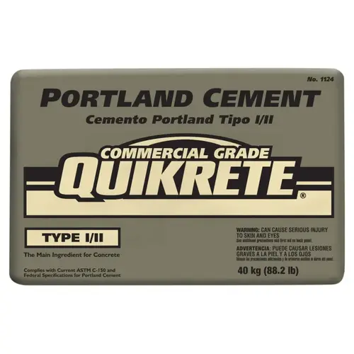 Portland Cement, Gray/Gray Brown, Granular, 40 kg Bag - pack of 40