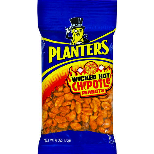 Planters 483280 Peanut, Wicked Hot Chipotle Flavor, 6 oz Bag