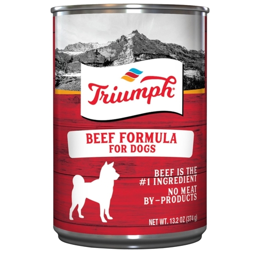 Triumph 6600200 Dog Food, Beef Flavor, 14 oz Can - pack of 12