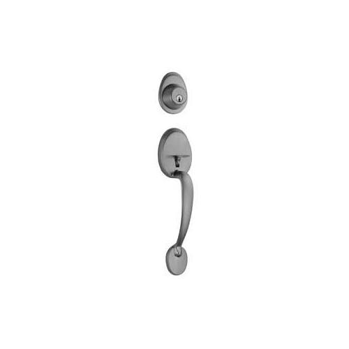 Epic Lock Series Handleset, 3 Grade, Keyed Different Key, Metal, Satin Nickel, WR5 Keyway, Residential