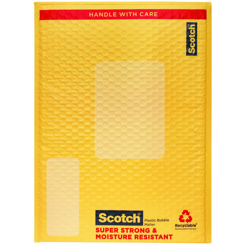 SCOTCH 8915-ESF 8915 Smart Mailer, 10-1/2 x 15 in, Yellow, Self-Seal Closure