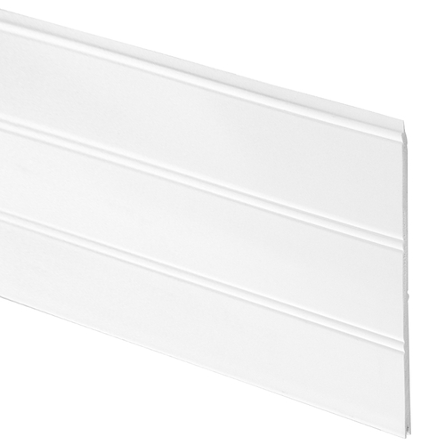 Inteplast Group 10040800891B 004 Series Reversible Beaded Plank, 96 in L, 7-1/2 in W, PVC, White