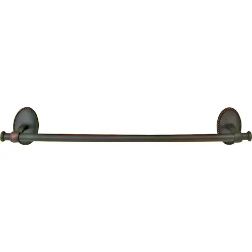 Towel Bar, Oil-Rubbed Bronze, Surface Mounting, 18 in