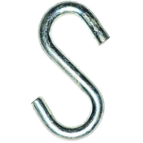 ProSource LR373 S-Hook, 100 lb Working Load, 0.229 in Dia Wire, Steel, Zinc Silver