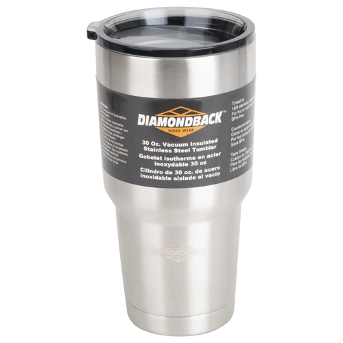 Vacuum Insulated Tumbler, 30 oz Capacity, Stainless Steel, Insulated