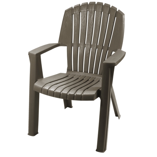 Gracious Living 11075-16 High-Back Chair, Resin, Woodland Brown