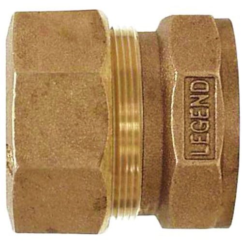 T-4355NL Series Pipe Coupling, 3/4 in, Compression x FNPT, Bronze, 100 psi Pressure