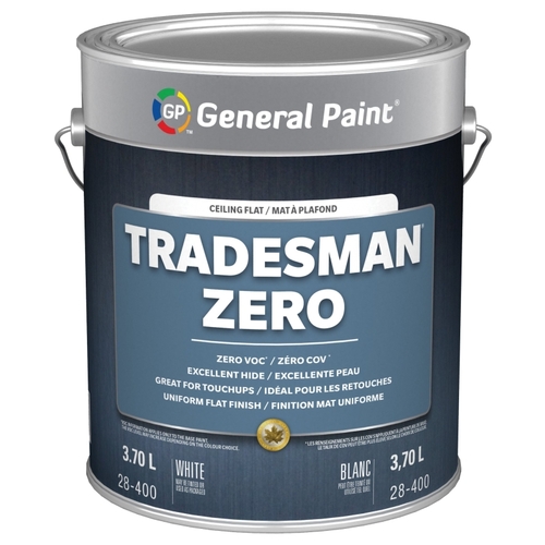 General Paint GE0028400-16 Tradesman Interior Paint, Flat, White, 1 gal