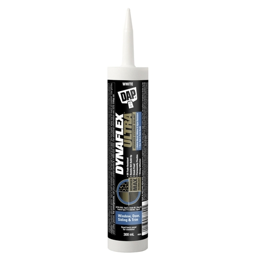 DAP 7079874150 DYNAFLEX ULTRA Advanced Exterior Sealant, White, 7 to 14 days Curing, 5 to 37 deg C, 300 mL Cartridge