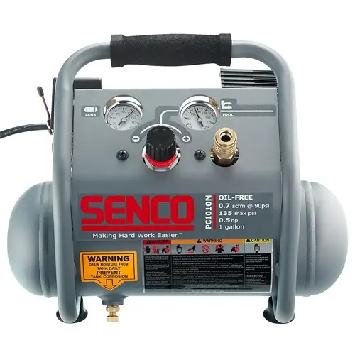 Trim Air Compressor with Control Panel, 1 gal Tank, 0.5 hp, 115 V, 135 psi Pressure, 0.7 scfm Air