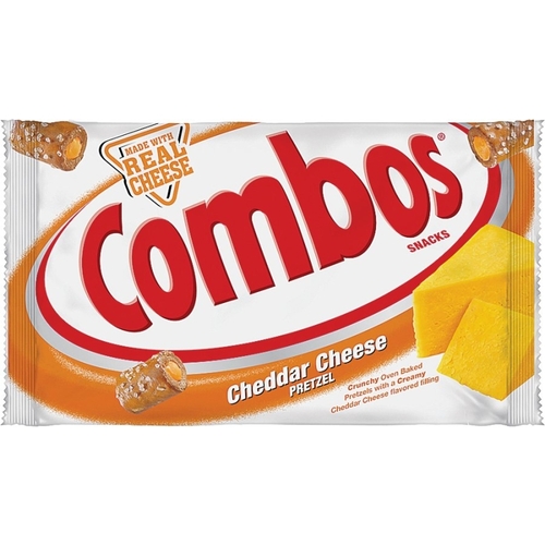 Combos 556759-XCP18 MMM71471 Pretzels, Cheddar Cheese Flavor, 1.8 oz - pack of 18