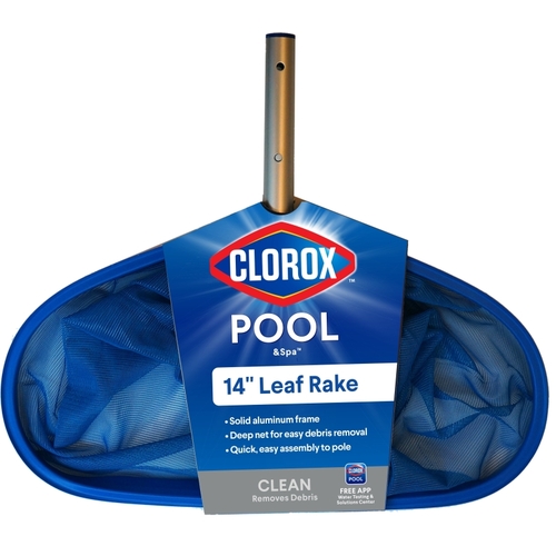 CLOROX 95214CLX POOL & Spa 94214CLX Pool Leaf Rake, Aluminum Frame