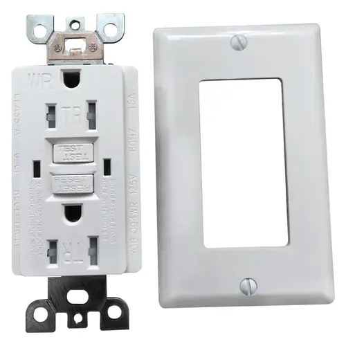 GENMAX TRWR15WST GFCI Wall Receptacle, 15 A, White