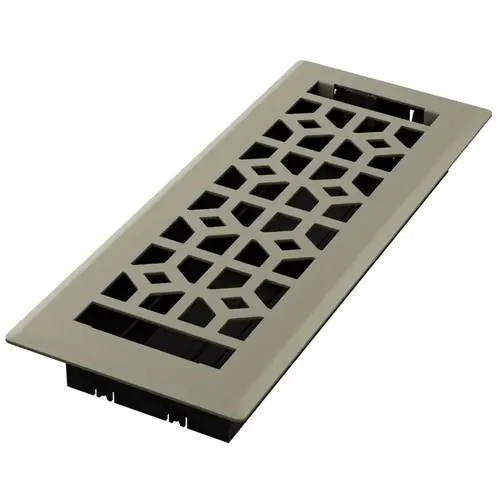 Floor Register, Polystyrene, Satin Nickel