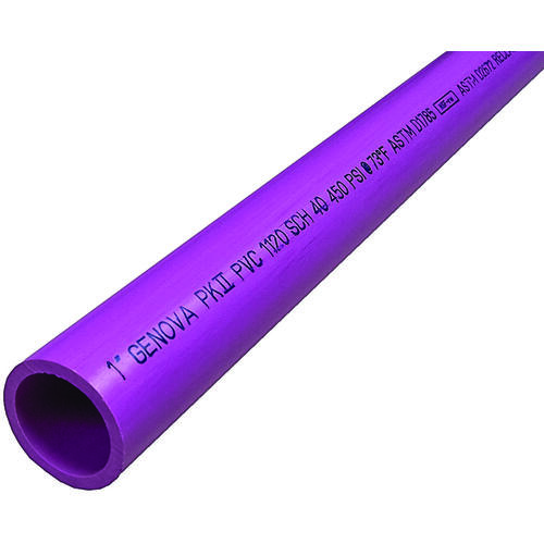 300107R Pressure Pipe Bell, 20 ft L, Purple - 240" Stock Length