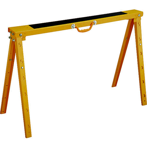 Folding Sawhorse, 1200 lb, 38-1/4 in W, 39.4 in H, 25-1/2 in D, Steel, Yellow