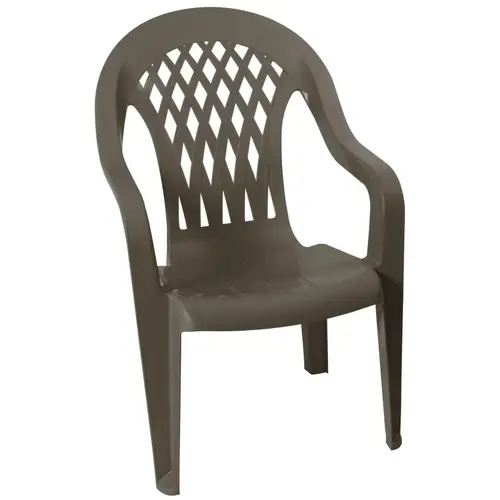 Gracious Living 11212-32 High-Back Chair, Resin, Woodland Brown