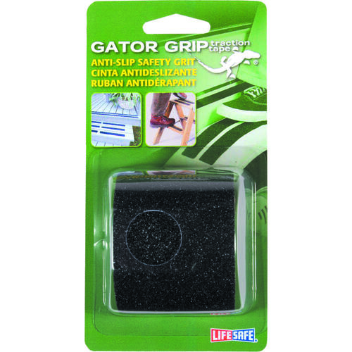 Gator Grip Safety Grit Tape, 5 ft L, 2 in W, PVC Backing, Black
