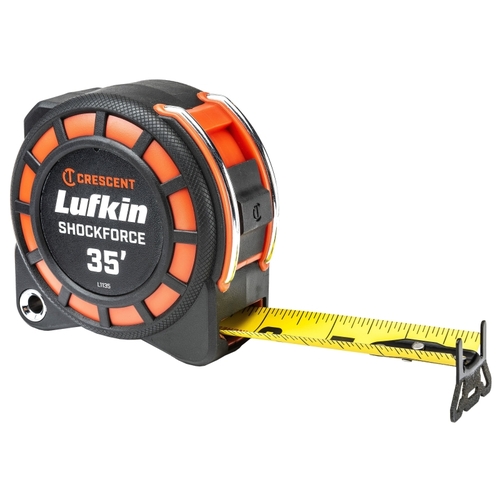 L1135 Tape Measure, 35 ft L Blade, 1-3/16 in W Blade, Nylon Blade, ABS Case