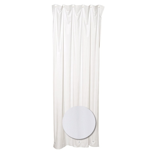 H26WW Shower Curtain/Liner, 72 in L, 36 in W, Vinyl, White