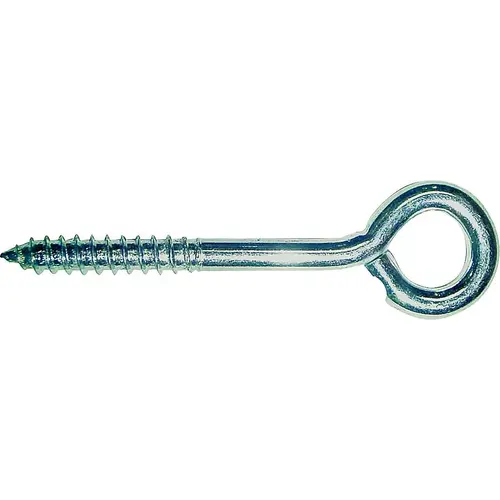Lag Screw Eye, 9.4 mm Thread, Screw Thread, 2 in L Thread, 1-3/8 in Dia Eye, 305 lb Working Load, Steel - pack of 10