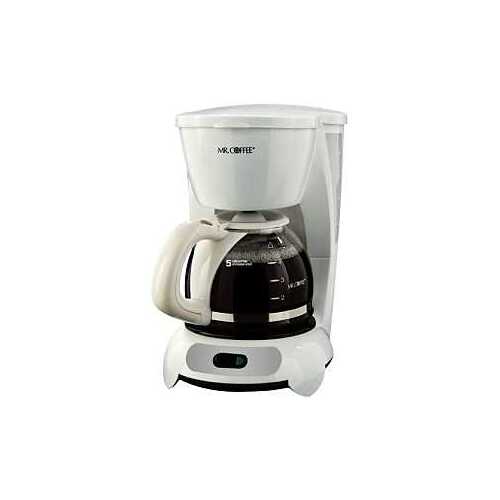 Mr. Coffee 4-Cup White Coffee Maker at