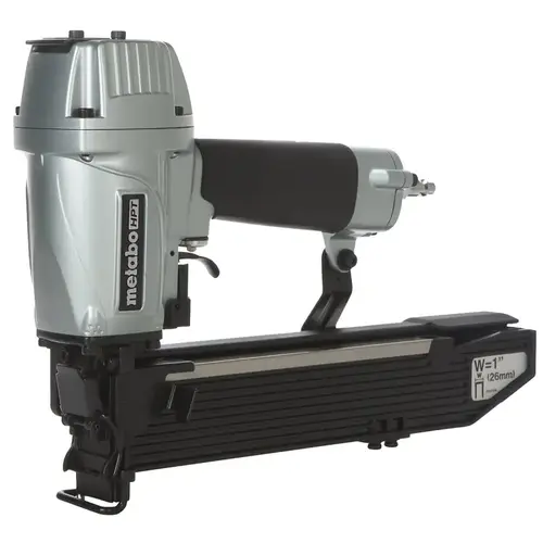 Metabo HPT N5024A2M N5024A2 Stapler, 1 in W Crown, 1 to 2 in L Leg, Wide Crown Staple, 150 Magazine Black/Silver