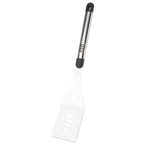 Omaha BBQ-8112443A Premium BBQ Spatula, 1.9 mm Gauge, Stainless Steel Blade, Stainless Steel, Aluminum Handle