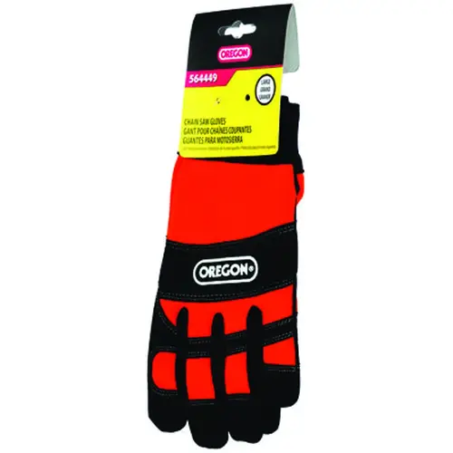 Oregon 564449 Safety Gloves, L, Knit Wrist Cuff, Leather Pair