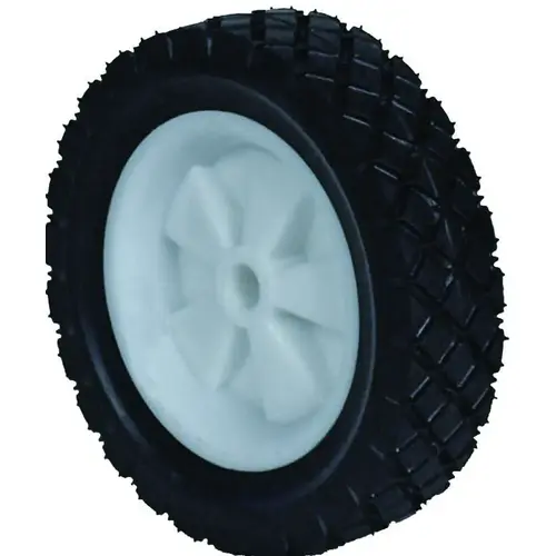 Lawn Mower Wheel, Semi-Pneumatic, Plastic/Rubber