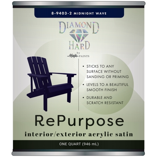 Majic Paints 8-9403-2 DIAMOND HARD REPURPOSE PAINT ENAMEL - MIDNIGHT WAVE