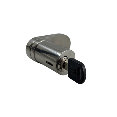 Polished Stainless UV Bond Tube Lock for Single Overlay Door