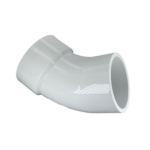 COPY 0 3 in. PVC DWV 45 Degree Spigot x Hub Street Elbow