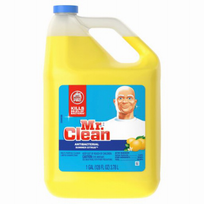 MR. CLEAN 23123 Antibacterial Multi-Surface Cleaner, Summer Citrus, 64 fl. oz. Orange Yellow