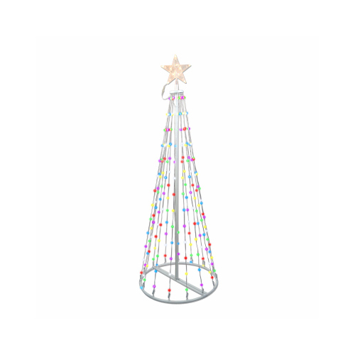 Animated RGB Straight Christmas Tree, 265 Digital Lights, 14 Function Remote, 6 Ft.