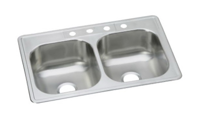 ELKAY SALES INC - SINKS DSE233224 33x22x8-1/16SS DBL Sink