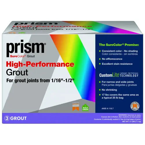 Prism Cement Grout, Powder, Characteristic, Bone, 17 lb Box