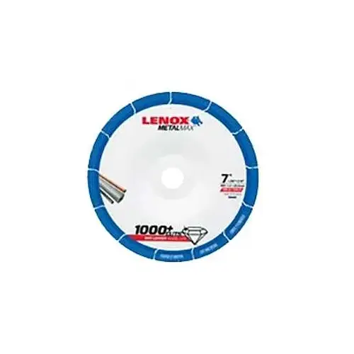 MetalMax Grinding Wheel, 7 in Dia, 0.06 in Thick, 7/8 in Arbor, Diamond Abrasive Blue/White