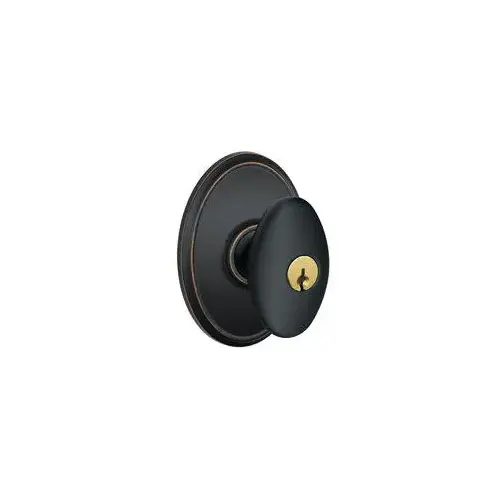 Siena Series Keyed Entry Lock with Wakefield Trim, Brass, Aged Bronze